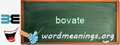 WordMeaning blackboard for bovate